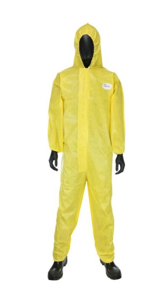 POSIWEAR, UB PLUS, YELLOW COVERALL, ELASTIC WRIST AND ANKLE, HOOD - Yellow - L