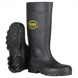 Boots, PIP, 16" PVC Steel Toe, Waterproof, Black - 11