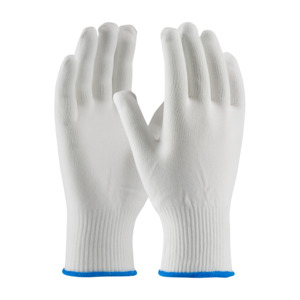 100% NYLON LINERS W/O COATING, FULL FINGERED, LGT.WGT. - White - S