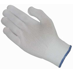100% NYLON LINERS W/O COATING, FULL FINGERED, LGT.WGT. - White - XL