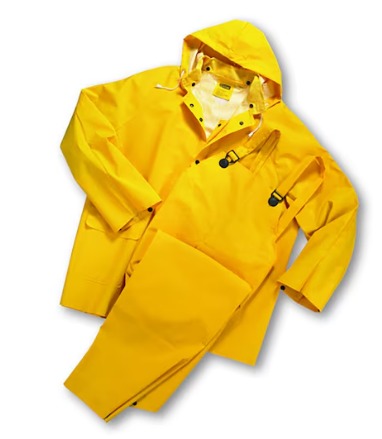 .35ML FLAME RESISTANT PVC/POLY RAINSUIT - Yellow - 7XL