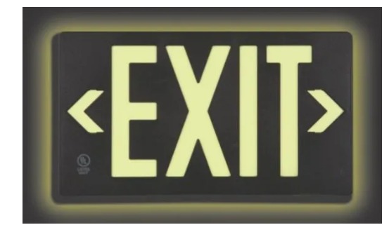 *OBS*

GLOBRITE ECOEXIT SIGN 100 FEET,DOUBLE FACE W/BRACKET, GREEN 8.75X15.375