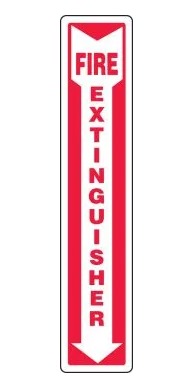 (GRAPHIC) EXTINGUISHER, 4X12, PS VINYL, 25/PK