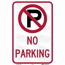 18X2.5 NO PARKING W/SYMBOL