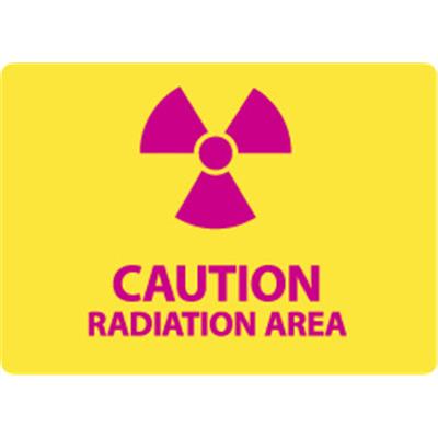 (GRAPHIC) CAUTION RADIATION AREA, 10X14, ALUM