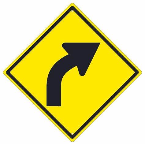 (GRAPHIC OF RIGHT CURVED ARROW) 24X24 , .080 HIP REF ALUM