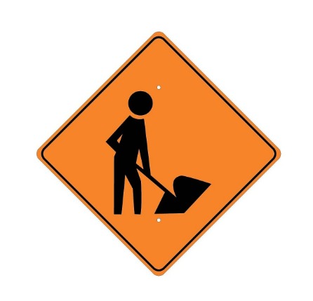 (GRAPHIC OF MAN W/ SHOVEL), 24X24, .080 HIP REF ALUM