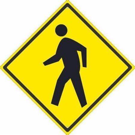(GRAPHIC OF MAN IN CROSSWALK), 24X24, .080 HIP REF ALUM