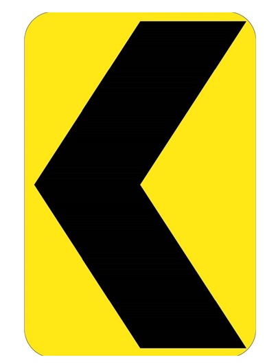 (GRAPHIC CHEVRON ARROW), 18X12, .080 HIP REF ALUM