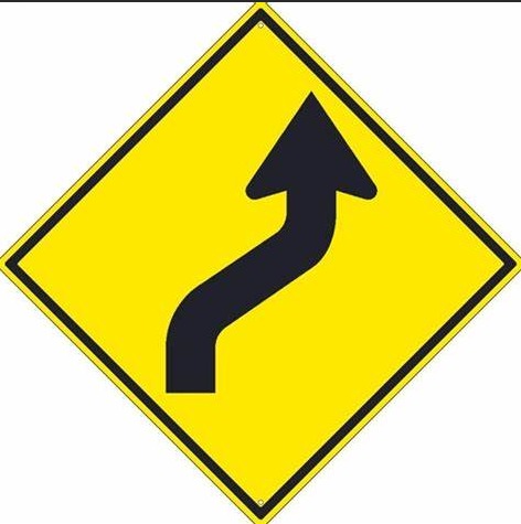 (ARROW GRAPHIC LEFT) LANE SHIFT SIGN, 30X30, .080 HIP REF ALUM