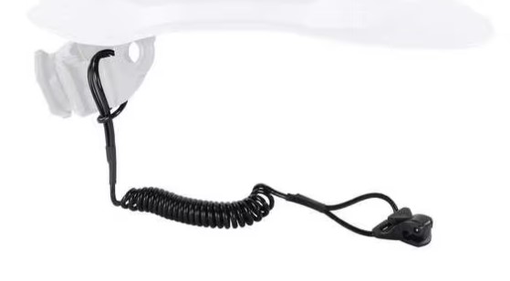 Coil Lanyard - Clamp - 2lbs Black