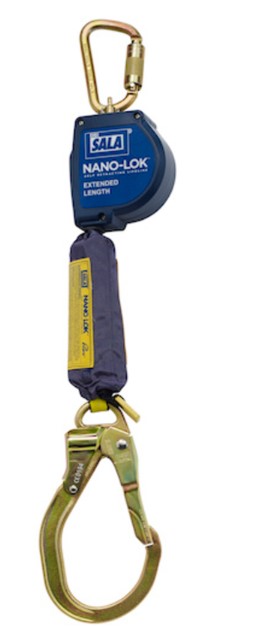3101593 - 3M™ DBI-SALA® Nano-Lok™ Extended Length Self-Retracting Lifeline with Anchor Hook 3101593, Web, 9 ft