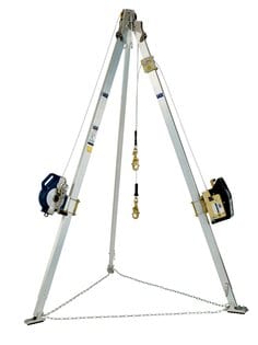 8301076 - 3M™ DBI-SALA® Confined Space Aluminum Tripod with Winch and 3-Way SRL 8301076, 60 ft (Winch), 50 ft (SRL), Galvanized Cable