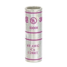 10008 - 3M™ Scotchlok™ Copper Standard Barrel Connector 10008, up to 35 kV, 4/0
AWG, Purple, 10/Case