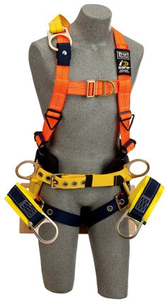 1108128 - 3M™ DBI-SALA® Delta™ Oil and Gas Climbing/Positioning/Suspension Safety Harness with Board Seat 1108128, Hi-Vis Orange, X-Large