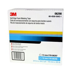 06298 - 3M™ Soft Edge Foam Masking Tape, 06298, 19 mm x 35 m, 1 per case