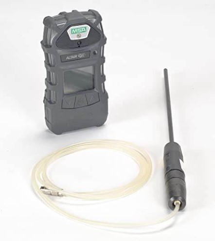 MSA ALTAIR 5X Detector (LEL,O2,CO,H2S,) Charcoal, Standard, Monochrome Display, 10' sample Line, 1' Probe and charger