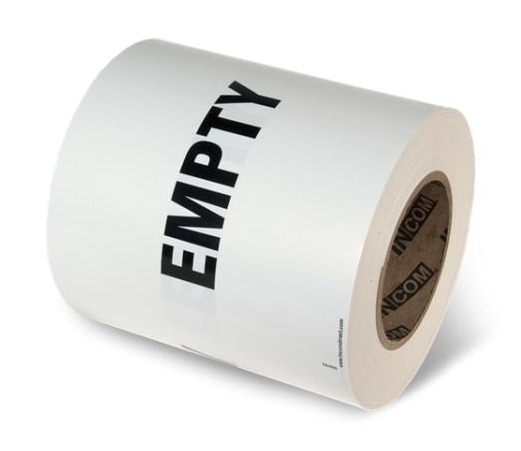 "EMPTY" Shipping Label 6" x 6" (Poly)