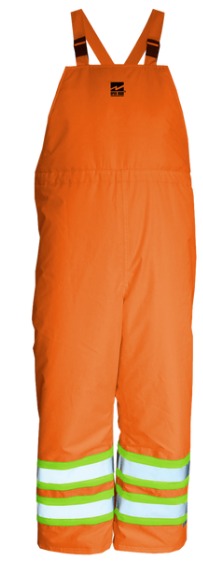 -22°F - 125 GSM ThermoMAXX® Insulated Bib Safety Pants - Fluorescent Orange