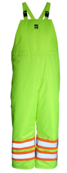 -22°F - 125 GSM ThermoMAXX® Insulated Bib Safety Pants - Fluorescent Green