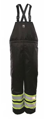 -22°F - 125 GSM ThermoMAXX® Insulated Bib Safety Pants - Black