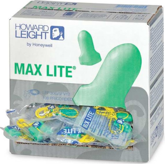 MAX-LITE LOW PRESSURE FOAM CORDED EAR PLUG W/POLY