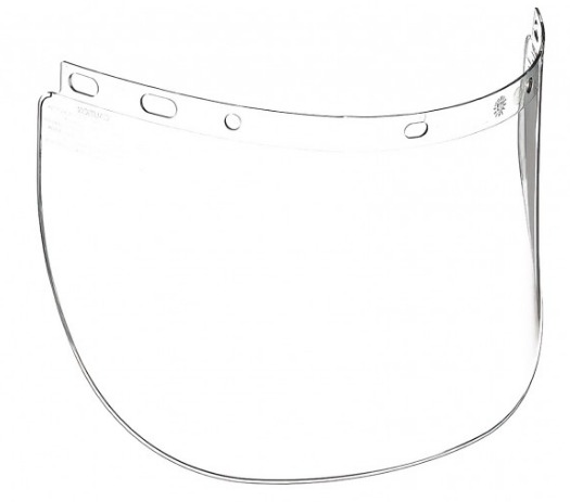 .060" 8"X11-1/4" CLEAR SD VIEW FACESHIELD