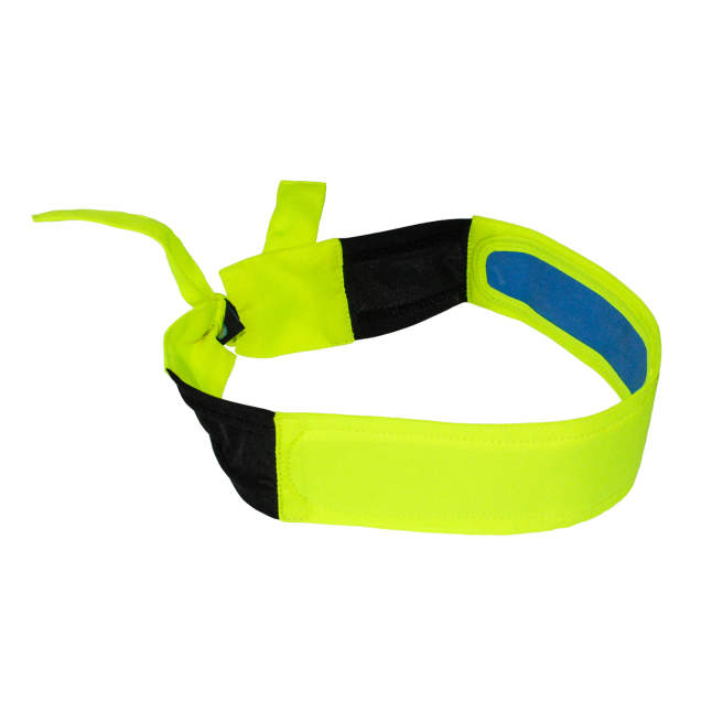 Advanced Arctic™ Technology • Anti-Microbial Treated • Cools Body Temperature • Patented Stretch Fit Technology • Lasts up to 5 Hours Cooling Headband - Hi-Vis Yellow