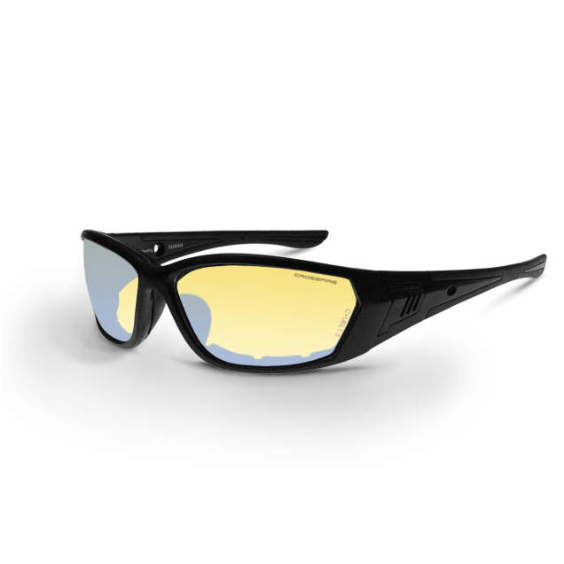 Glasses Optional Integral Strap Attachment • Dual Mold Rubber Temples • EVA Foam Liner • Meets ANSI Z87.1+ • 99.9% UV Protection Matte Black Frame-Indoor/Outdoor AF Lens