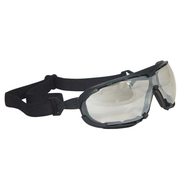 Goggle Closed Cell Foam Lining with Adjustable Headstrap • Snap-In Adjustable Temples Included Black Frame - Indoor/Outdoor Anti-Fog Lens