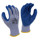 10 Gauge Gray Polyester Shell • Blue Crinkle Latex Coating • EN388: 2 2 4 2 X Size M