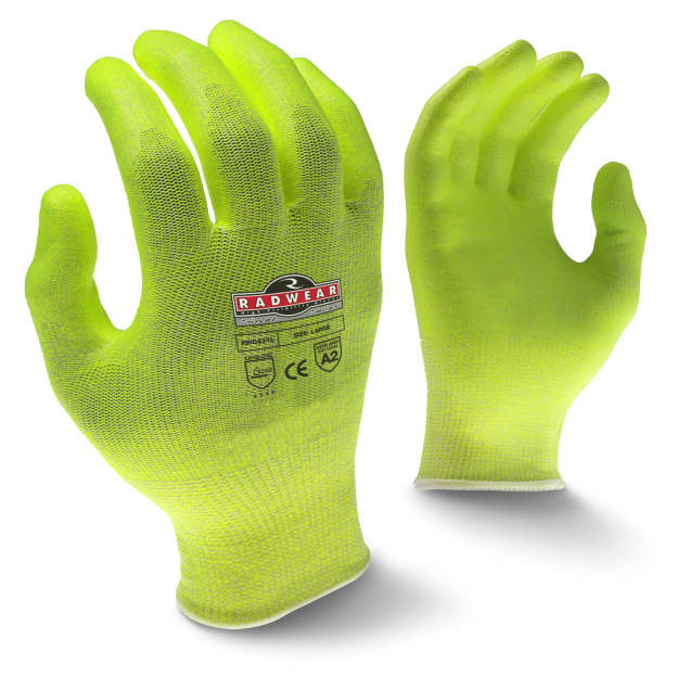 Glove ANSI Cut Level A2 • 13 Gauge HPPE Seamless Shell • PU Dipped Palm • FDA Accepted Material • EN388: 4 3 4 4 Size M