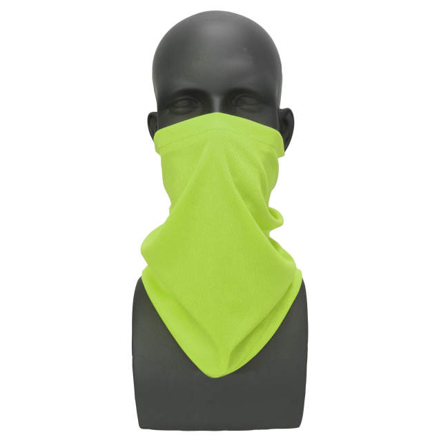 100% Polyester Interlock Fabric • Lightweight • Machine Washable Universal Neck Gaiter - Lime