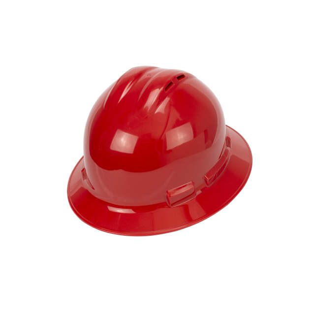 Hard Hat 4 Point Ratchet Full Brim 4 Pt Ratchet - Red
