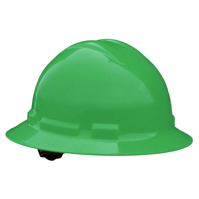 Hard Hat 6 Point Ratchet Full Brim 6 Pt Ratchet - Green