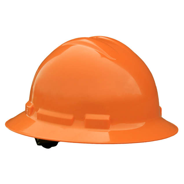 Hard Hat 6 Point Ratchet Full Brim 6 Pt Ratchet - Orange