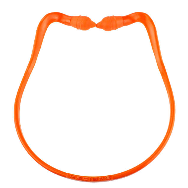 Earplugs NRR 25 • Pronged Shape • Polyurethane Foam • Reusable • Made in USA Orange Band / Orange Pods