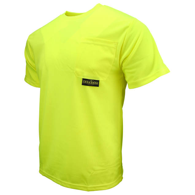 Max-Dri Moisture Wicking T-Shirt • No Reflective Tape • Chest Pocket • Does NOT Meet ANSI/ISEA Hi-Vis Green - Size 4X