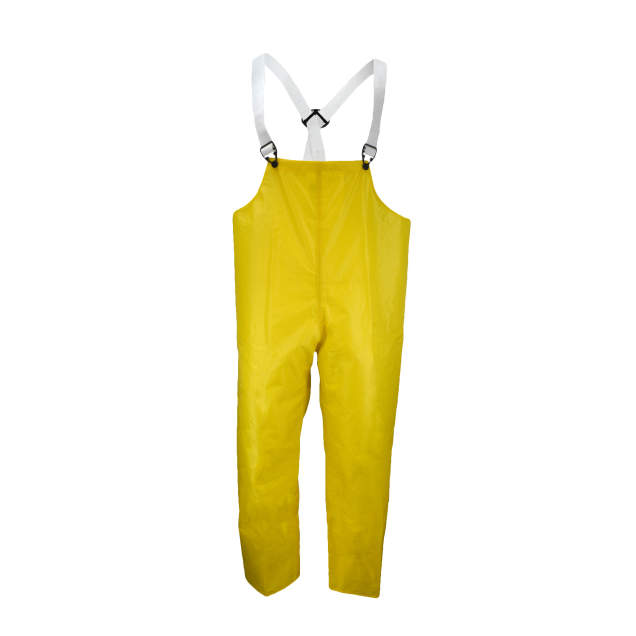 Bib Front Coverage • Adjustable Elastic Suspenders • Non-Conductive Snap Closures that Fasten Suspenders onto Garment Safety Yellow - Size 3X