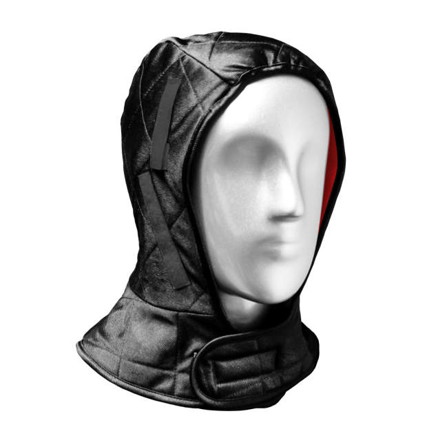 Inner Nordic Fleece Thermal Liner • Quilted Outer Layer • Hook & Loop Neck Closure • Hook & Loop Attaches to Internal Hard Hat System Shoulder Length Hard Hat Liner