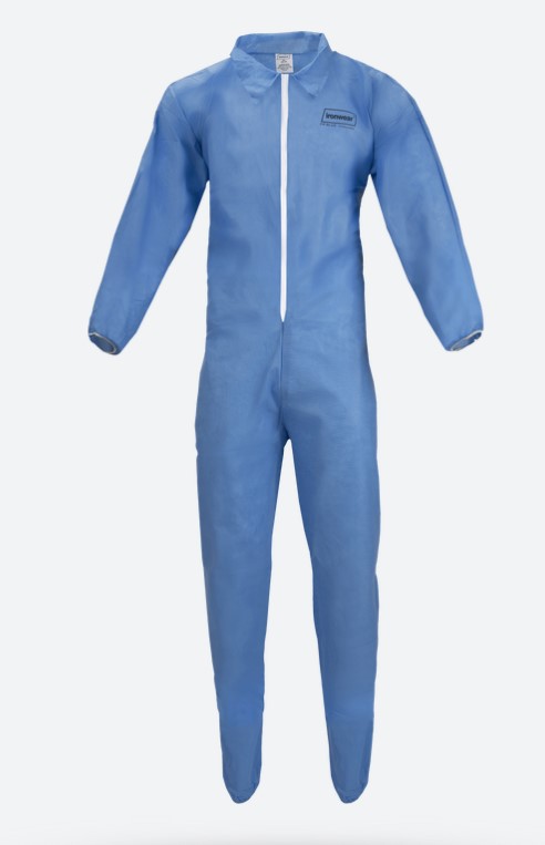 COVERALL, BLUE, FR, ELASTIC WRIST+ANKLE