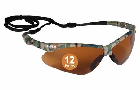 KleenGuard™ Nemesis™ Safety Glasses, camo frame, Uncoated Bronze lens 12/box