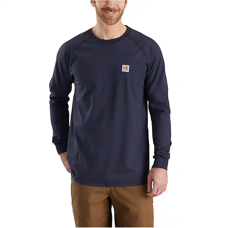 **Dark Navy eta November, Light Gray eta September**Carhartt Men's FR Force Long-Sleeve T-Shirt 93% Cotton. 