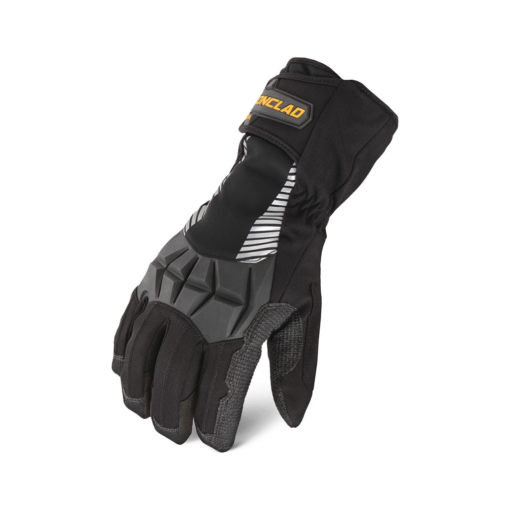 CCT2-Pairs Gloves, Ironclad Tundra Series Mechanics Gloves, Synthetic leather, Gauntlet Cuff, Waterproof, black.  