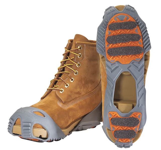 Stretch Overshoe Device, Aluminum Oxide Grit ice cleats.