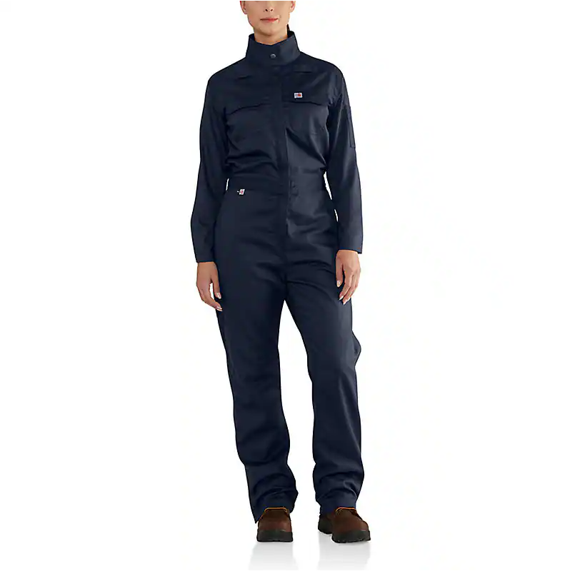 Carhartt Women's FR Rugged Flex Twill Coverall Regular Dark Navy