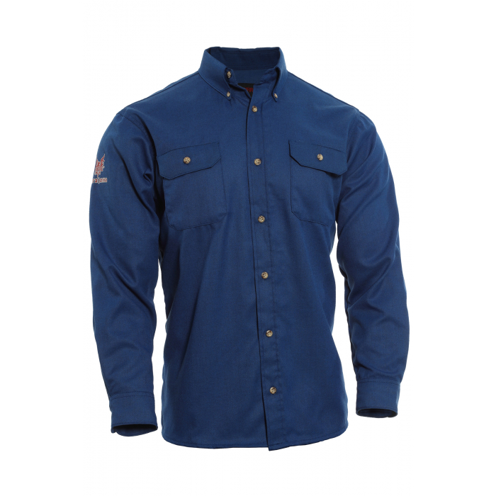 DRIFIRE MENS FR TECGEN WORK SHIRT, NAVY TCG0116