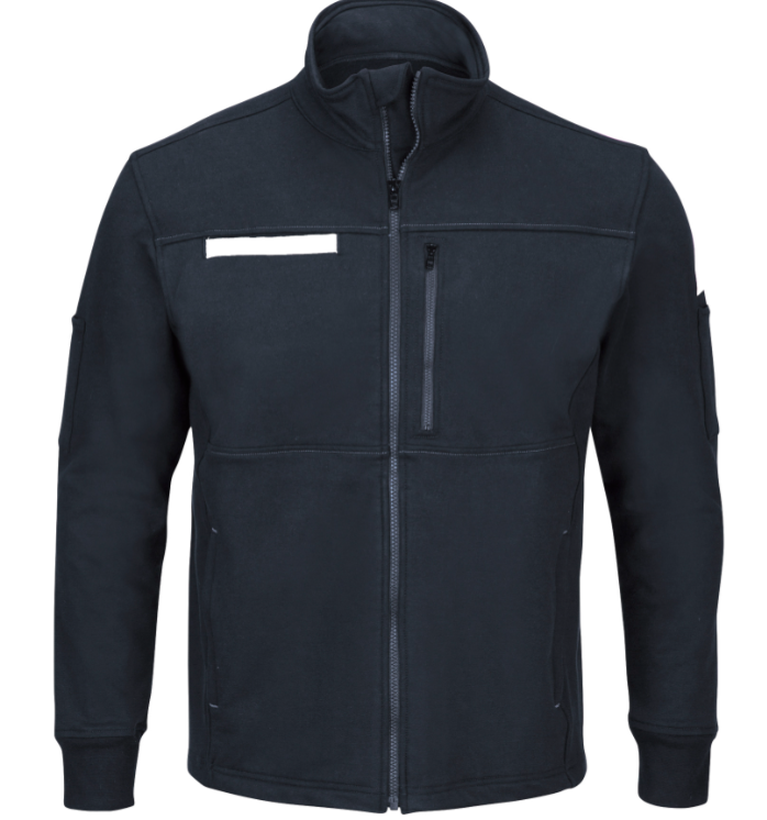 BULWARK Men FR Full Zip Fleece, ATPV, CAT, 2112 compliant Black