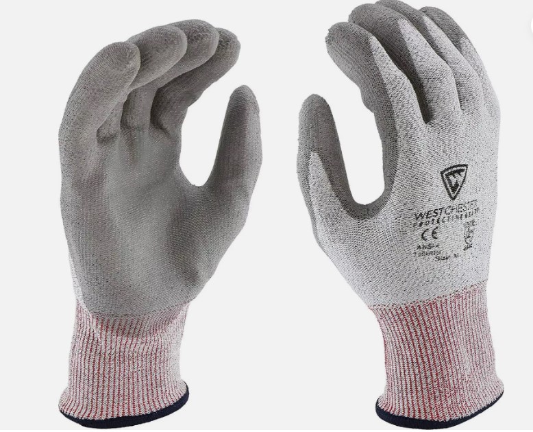 710HGU-DOZEN Gloves, ANSI cut 4, poly dipped, with impact Small