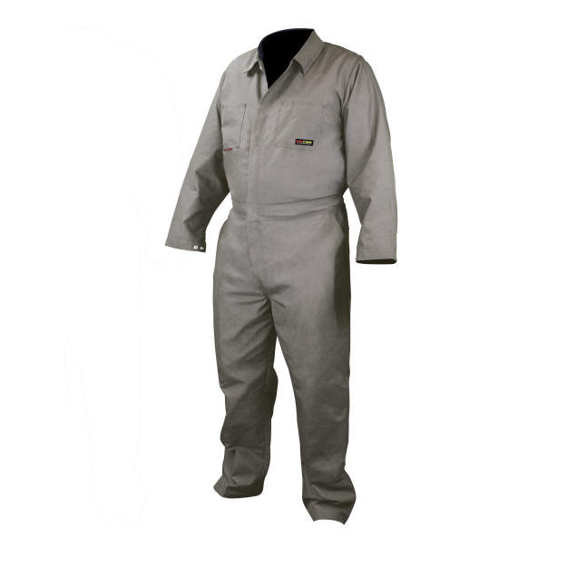 Coverall, FR, Cotton,  NFPA 70E, CAT 2, NFPA 2112, TALL.